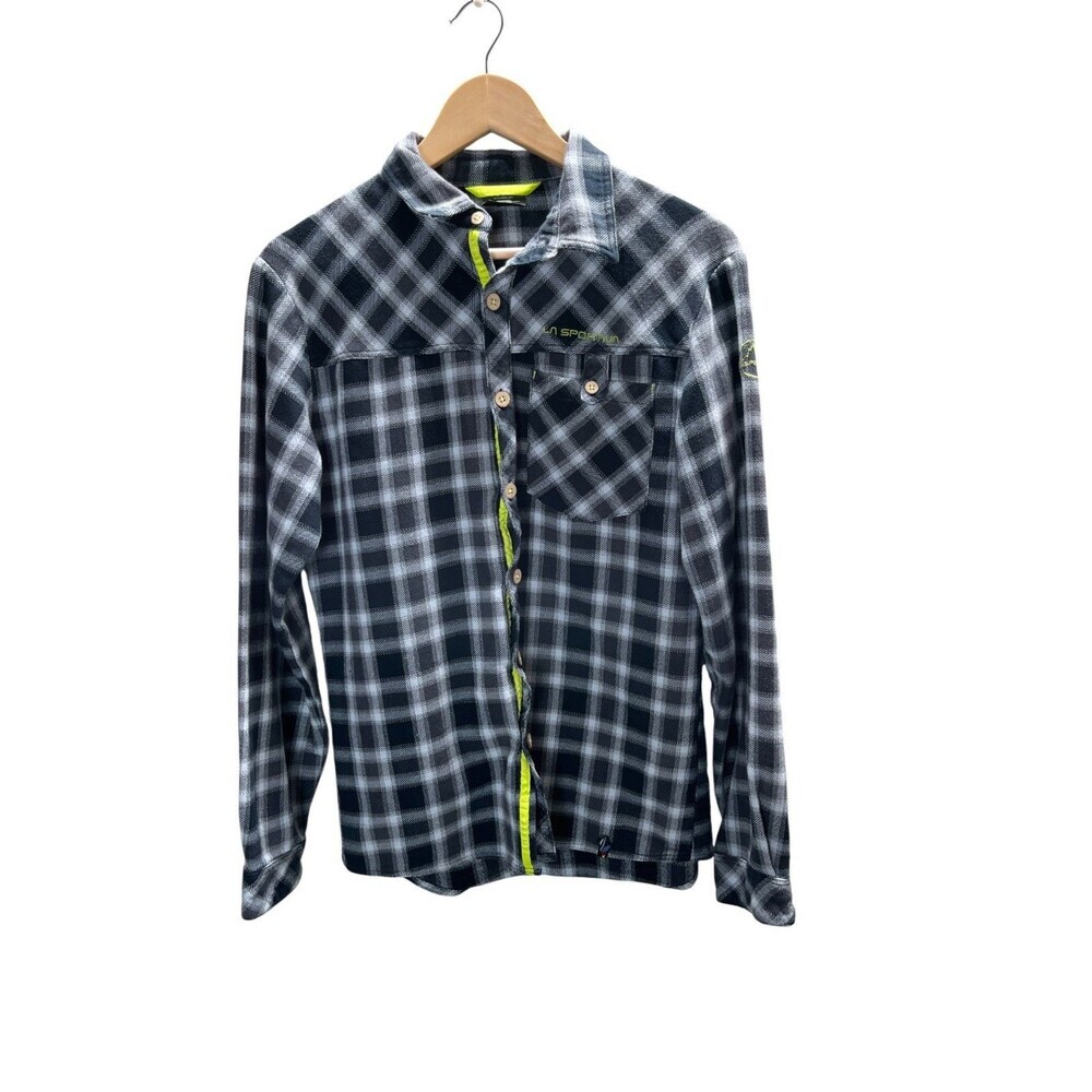 LA Sportiva Shirt Men's Size XS Black Plaid Rambler Gorpcore Climbing